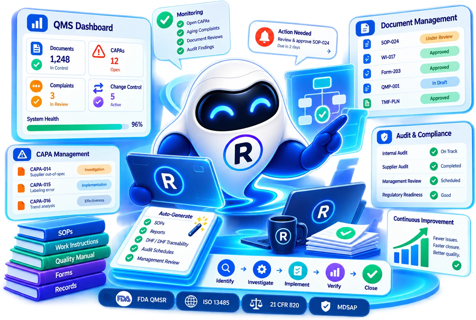 RAi QMS dashboard